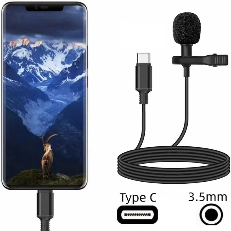 Usb C Cable - 1-5 pièces Microphone Lavalier USB Portable
