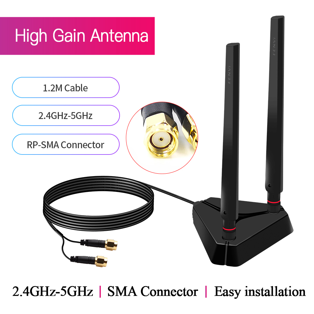 Ipex Connector - Antenne WiFi RP-SMA connecteur mâle double
