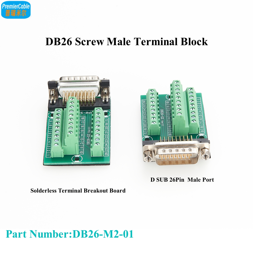 Screw Terminal Block - Module de signalisation DB26 mâle vers