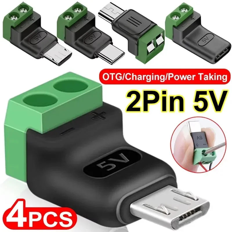 Screw Terminal Block - Adaptateur USB-C vers bornier 2 broches