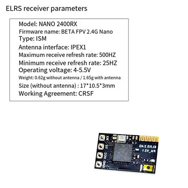 Antenna 2.4Ghz - Récepteur ELRS 2.4Ghz CYGJ-10PCS NANO Expresslrs